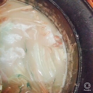 白菜味えのきの豆乳スープ